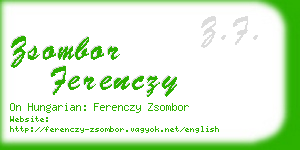 zsombor ferenczy business card